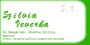 szilvia veverka business card